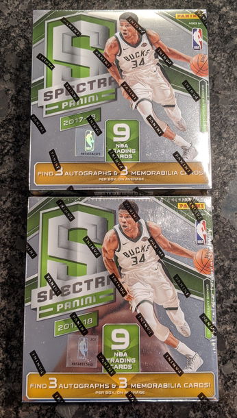 2017-18 Panini Spectra Hobby Box x2