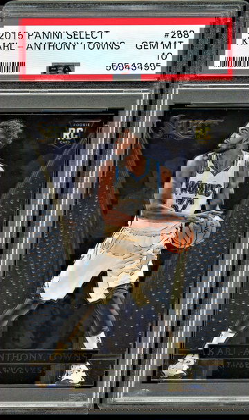 2015-16 Panini Select Karl Anthony Towns KAT RC Rookie Courtside #268 PSA 10