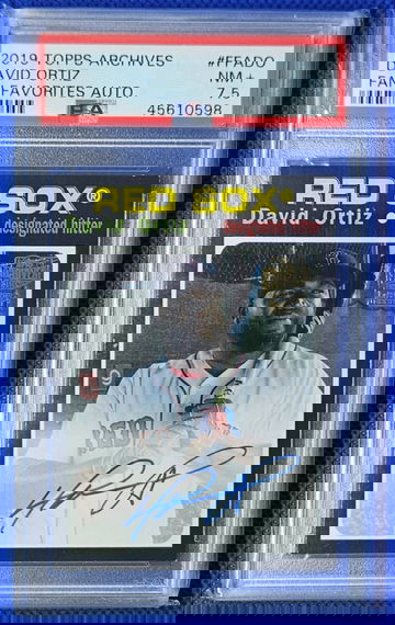 2019 Archives Fan Favorite Autographs David Ortiz PSA 7.5 1971 Topps Red Sox