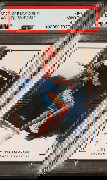 2022 Panini Impeccable Klay Thompson #60 /99 PSA 9