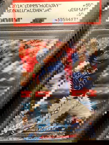 Ronald Acuna 2018 Topps Holiday PSA 10