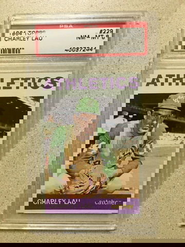 1964 Topps #229 Charley Lau PSA 8 NM-MT ATHLETICS 