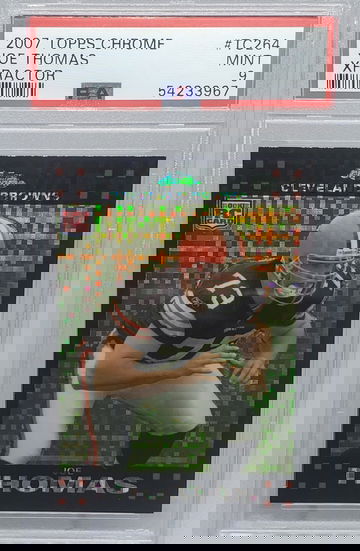 2007 Topps Chrome Joe Thomas Xfractor RC PSA 9 