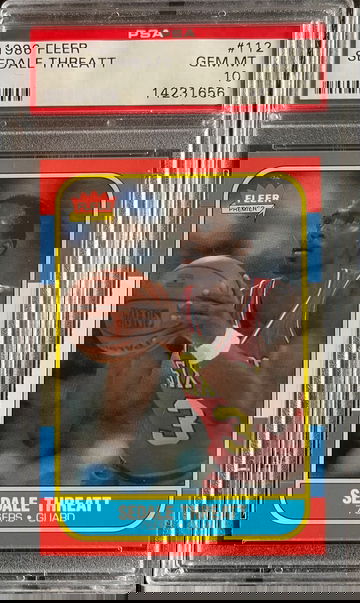 1986 Fleer Basketball #112 Sedale Threatt Rookie RC PSA 10 GEM MINT Low Pop