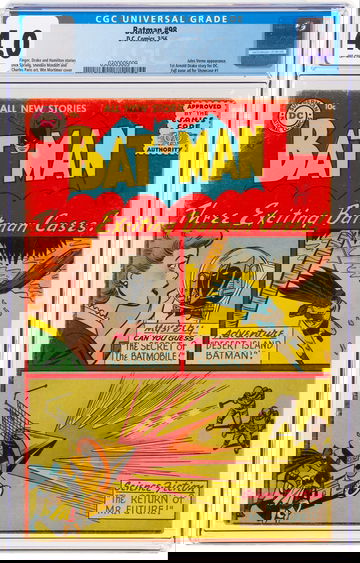 BATMAN #98 * D.C. COMICS * GOLDEN AGE * 1956 * JULES VERNE APPEARANCE * FULL PAGE AD FOR SHOWCASE #1