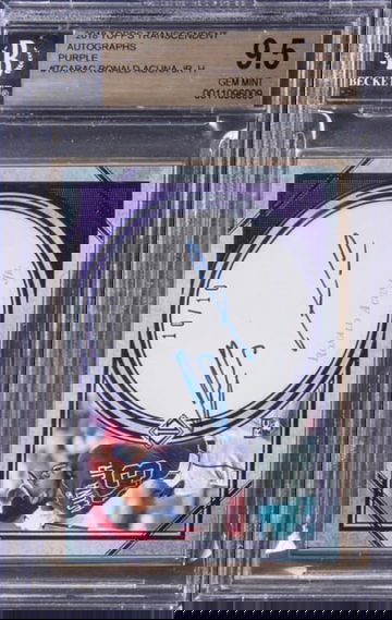 2018 Topps Transcendent Ronald Acuna Jr Rookie Autograph Purple #/10 BGS 9.5/10