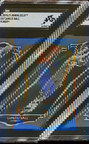 2020 LAMELO BALL Panini Select Premier Level BLUE Prizm SGC 9 Rookie RC #183