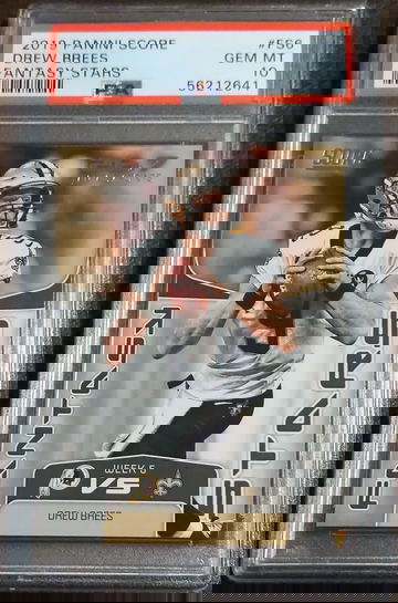 2019 Score, Fantasy Stars, #FS4, Drew Brees, PSA 10