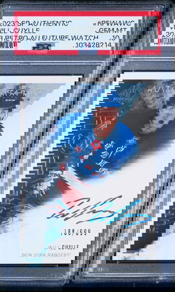 2023 SP Authentic 2013-14 Retro Autograph Future Watch Will Cuylle #RFWAWC /699 PSA 10
