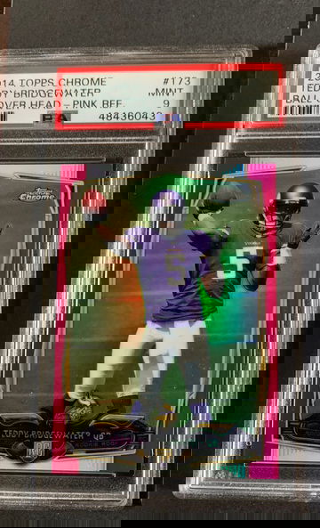 2014 Topps Chrome Teddy Bridgewater RC #173 Pink Refractor PSA 9 Mint 