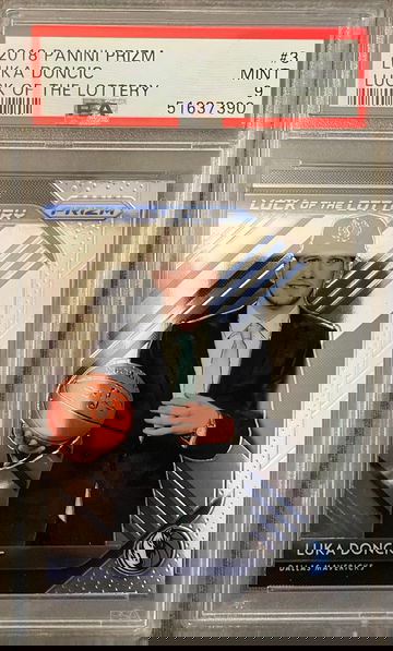 2018 Prizm Luka Doncic Luck of The Lottery PSA 9