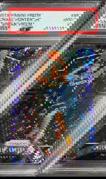 2019-20 Panini Prizm Fast Break Disco #88 Michael Porter Jr. PSA 9 Mint Nuggets