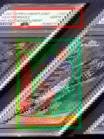 2022 Topps Chrome Youthquake Julio Rodriguez Green Refractor /99 PSA 10 (POP 2)