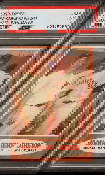 Mickey Mantle Willie Mays 1962 TOPPS #18 MANAGERS DREAM