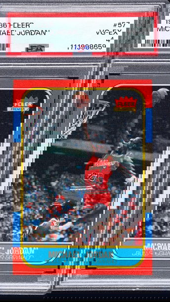 1986 Fleer #57 Michael Jordan PSA 4 