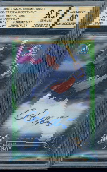 2016 Bowman Chrome Corey Ray Green /99 BGS 9.5/10