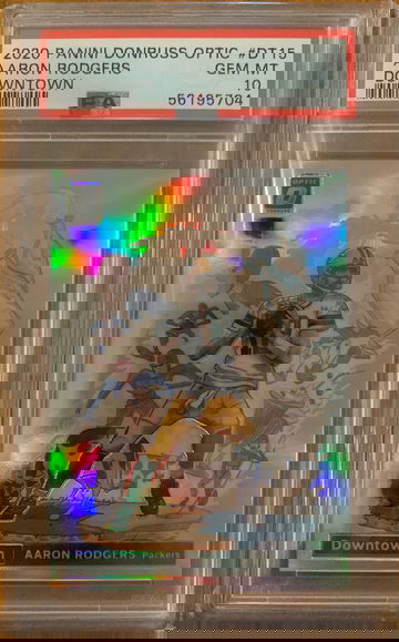 2020 Panini Donruss Optic Aaron Rodgers Downtown PSA 10