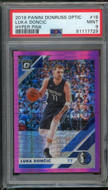2019 Optic Hyper Pink Luka Doncic PSA 9 