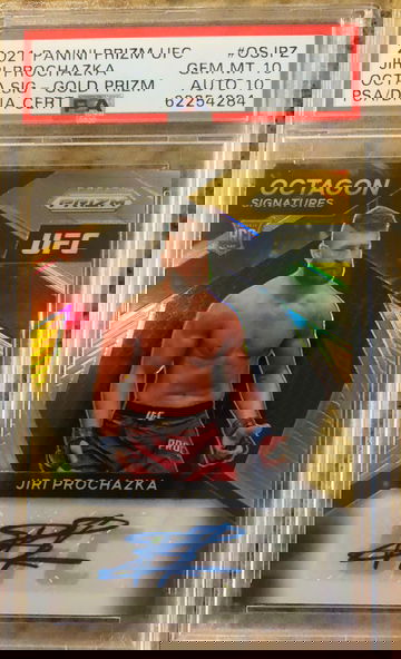 2021 UFC Panini Prizm Jiri Prochazka RC Octagon Auto #6/10 PSA 10 Pop 1