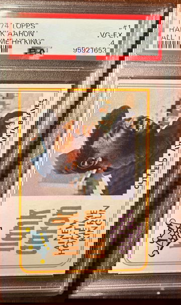 1974 Topps Hank Aaron HR King #1 PSA 4