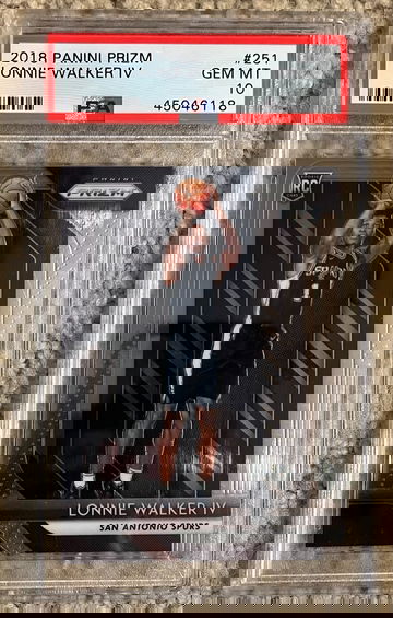 2018 Panini Prizm Lonnie Walker Rookie RC #251 PSA 10 