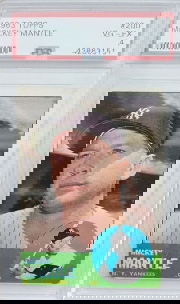 963 Topps Mickey Mantle #200 – PSA 4 (VG-EX) – Yankees Legend – Vintage HOF Icon