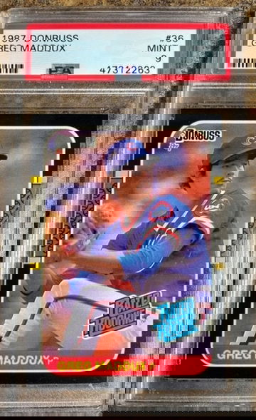 Greg Maddux 1987 Donruss RC PSA 9