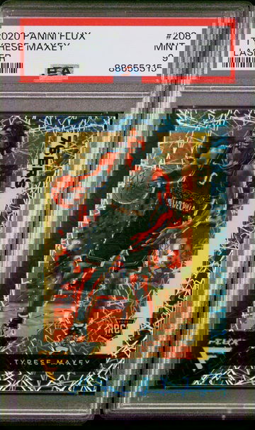 2020 Tyrese Maxey Flux Laser Lazer Prizm 208 Rookie RC PSA 9