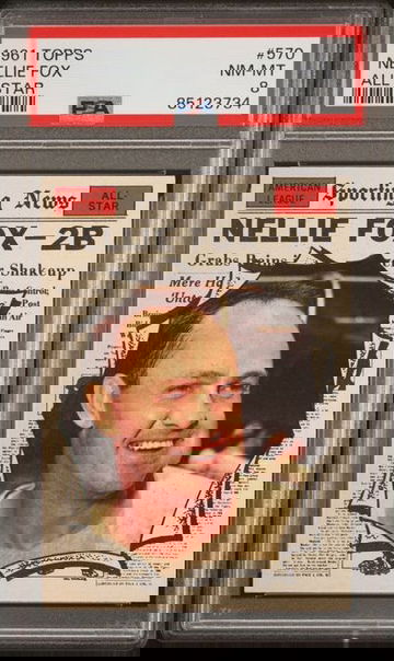 1961 Topps Nellie Fox All Star #570 PSA 8 [BL-2C.16]