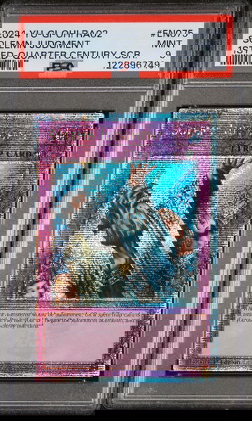 2024 Yu-Gi-Oh! RA02 Quarter Century SCR Solemn Judgment #EN075 1st Ed PSA 9