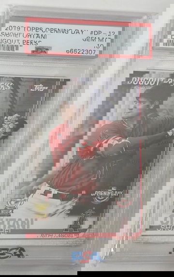 2019 Topps Dugout Peeks Shohei Ohtani PSA 10 POP 12! Opening Day Angels Dodgers Rookie Cup