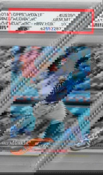 RONALD ACUNA 2018 TOPPS UPDATE RAINBOW FOIL #US250