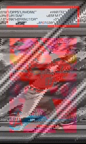 2018 Topps Chrome Shohei Ohtani Update RC Pink Refractor PSA 10 #HMT32