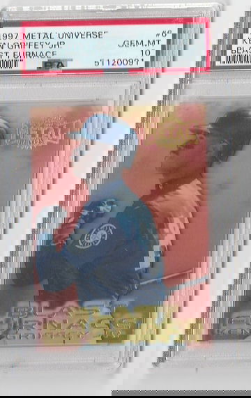 PSA 10 GEM MINT 1997 METAL UNIVERSE BLAST FURNACE KEN GRIFFEY JR  CARD #8