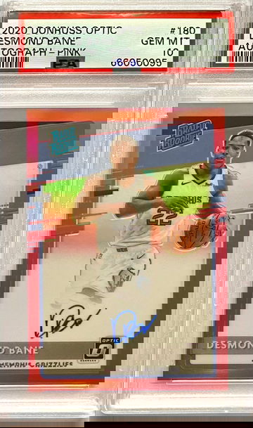 2020 Donruss Optic Desmond Bane Autographs Pink 7/25 PSA 10 POP 2 🔥