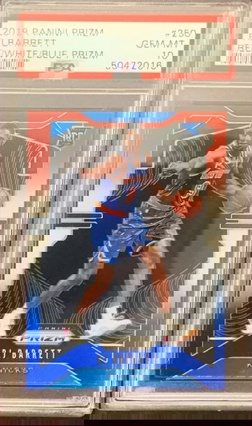 2019 Panini Prizm RJ Barrett Red/White/Blue Prizm #250 PSA 10 GEM-MT