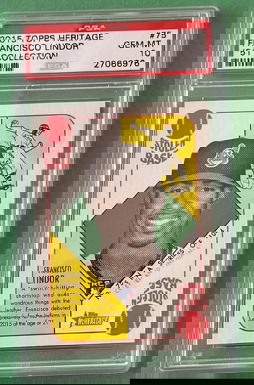 2015 TOPPS HERITAGE FRANCISCO LINDOR 1951 Collection Rookie Card RC PSA 10 GEM MINT
