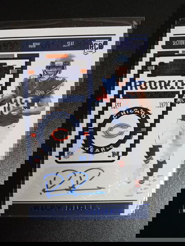 2019 Panini contenders rookie preview Riley Ridley 12/23 rookie ticket blue Auto 