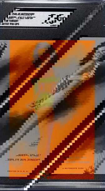 1940-45 Mutoscope Artist Pin-ups Sorry-I'm all Tied Up For Tonight  SGC 7.5 NM+
