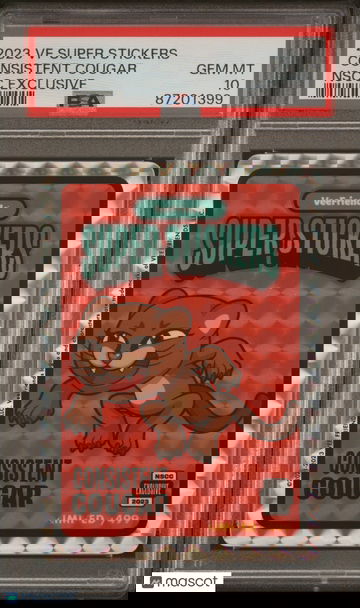 2023 Veefriends Super Stickers Nscc Exclusive Consistent Cougar PSA 10