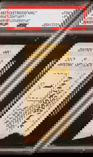 1982 FLEETWOOD MAC MIRAGE TOUR DEBUT TICKET STUB PSA 1