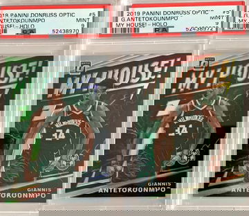 2x Giannis antetokounmpo my house holo psa 9