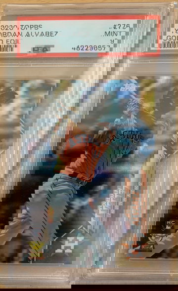 Yordan Alvarez 2020 Topps RC Gold Foil PSA 9 Mint #276