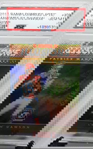 2017 Donruss Optic Patrick Mahomes Illusions Holo Rookie RC PSA 10 Len Dawson