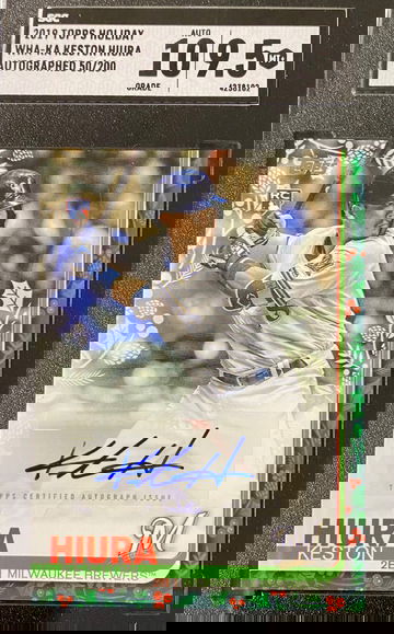 Keston Hiura auto 2019 Topps holiday