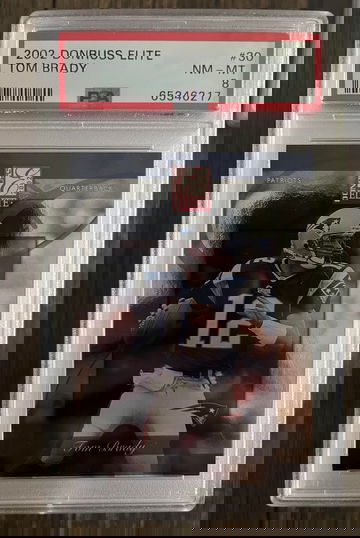 2002 Donruss Elite Brady PSA 8