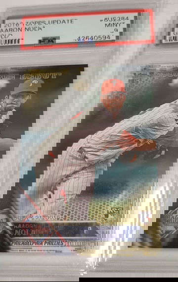 Aaron Nola 2016 Topps Update Gold PSA 9