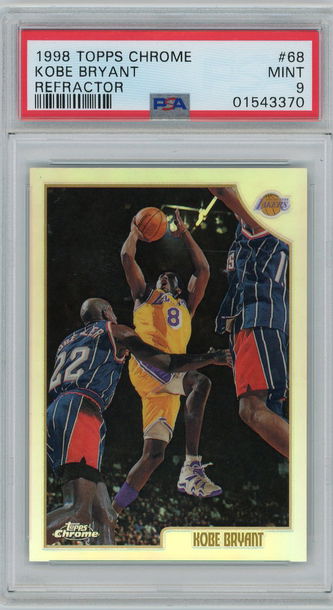 Kobe Bryant 1998 Topps Chrome Refractor PSA 9