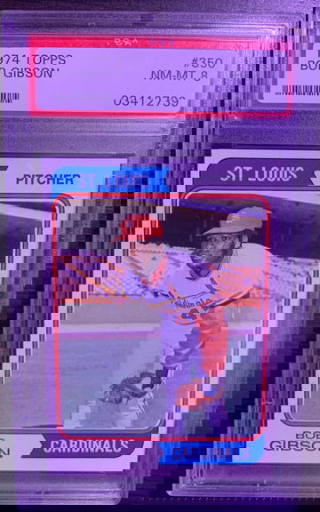 1974 Topps 350 Bob Gibson PSA 8