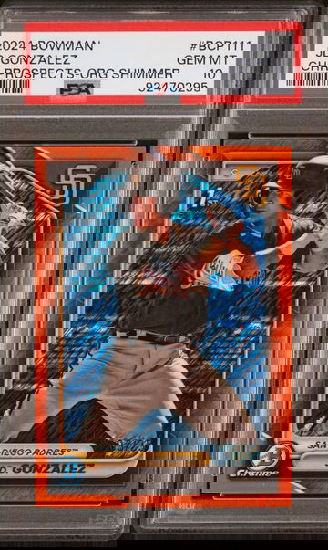 2024 Bowman Chrome Prospects Chr Prospects-Org Shimmer Jd Gonzalez #BCP111 /25 PSA 10